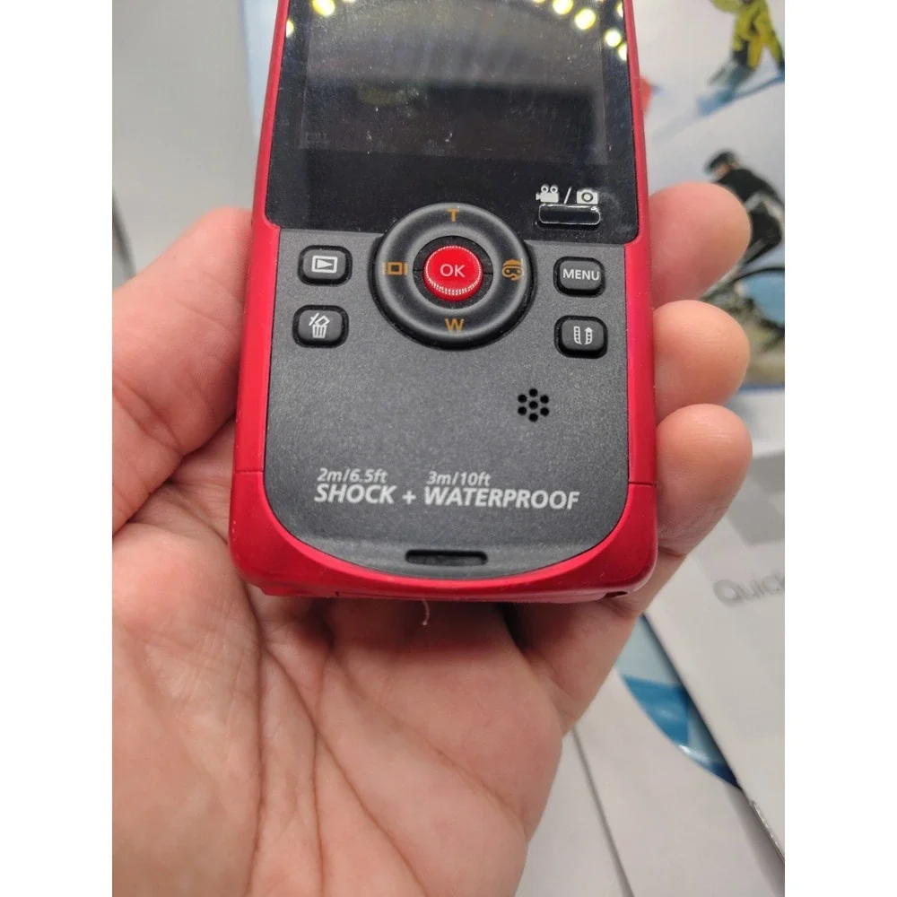 Samsung HMX-W200 Waterproof HD Camcorder 1080p Rugged Red Tested Working